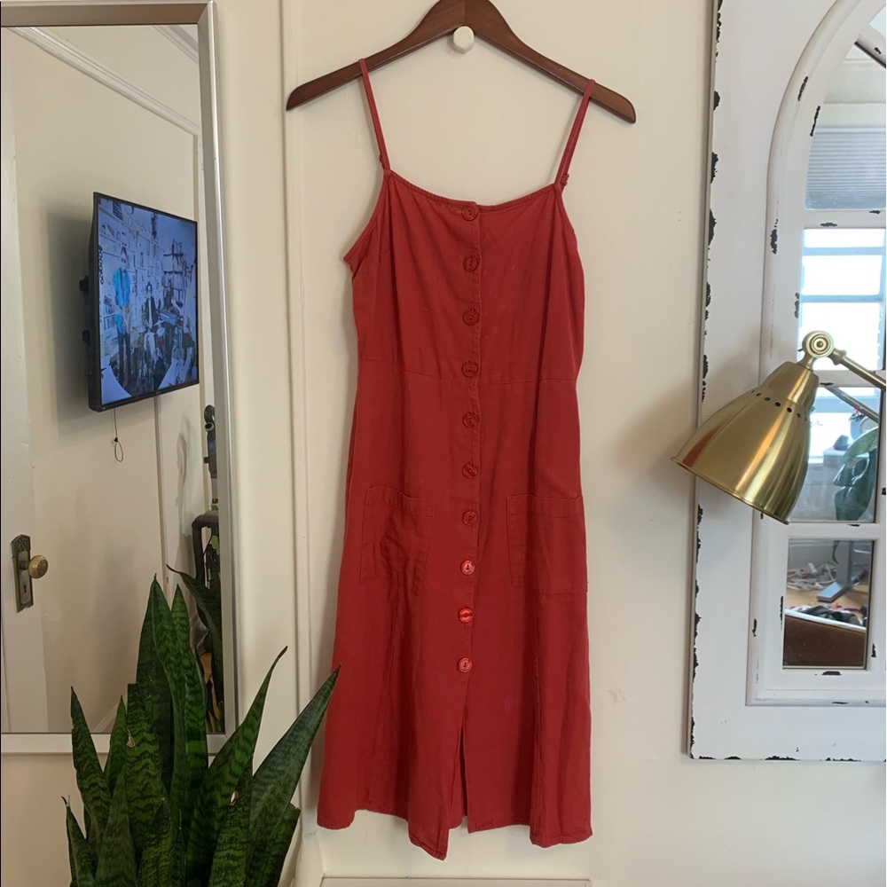 Red Linen Sundress